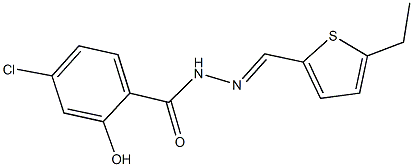 445246-79-7 4-chloro-N'-[(5-ethyl-2-thienyl)methylene]-2-hydroxybenzohydrazide