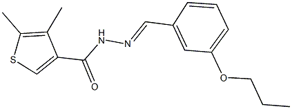 4,5-dimethyl-N'-(3-propoxybenzylidene)-3-thiophenecarbohydrazide Structure