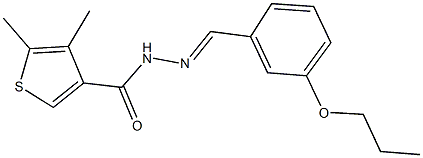 4,5-dimethyl-N'-(3-propoxybenzylidene)-3-thiophenecarbohydrazide Struktur