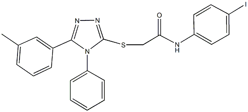 N-(4-iodophenyl)-2-{[5-(3-methylphenyl)-4-phenyl-4H-1,2,4-triazol-3-yl]sulfanyl}acetamide Struktur