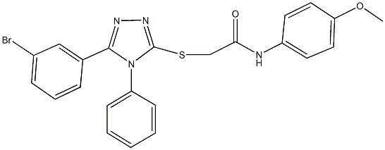 2-{[5-(3-bromophenyl)-4-phenyl-4H-1,2,4-triazol-3-yl]sulfanyl}-N-(4-methoxyphenyl)acetamide|