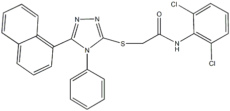 N-(2,6-dichlorophenyl)-2-{[5-(1-naphthyl)-4-phenyl-4H-1,2,4-triazol-3-yl]sulfanyl}acetamide Struktur