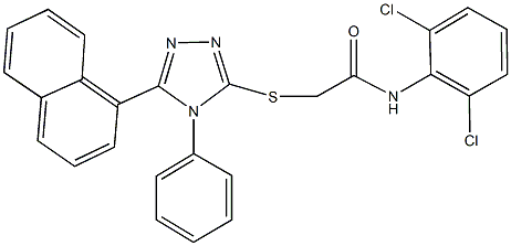 N-(2,6-dichlorophenyl)-2-{[5-(1-naphthyl)-4-phenyl-4H-1,2,4-triazol-3-yl]sulfanyl}acetamide Structure