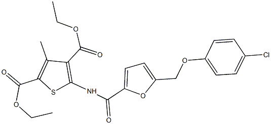 445250-14-6 diethyl 5-({5-[(4-chlorophenoxy)methyl]-2-furoyl}amino)-3-methyl-2,4-thiophenedicarboxylate