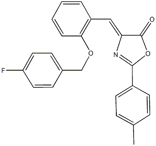 4-{2-[(4-fluorobenzyl)oxy]benzylidene}-2-(4-methylphenyl)-1,3-oxazol-5(4H)-one|