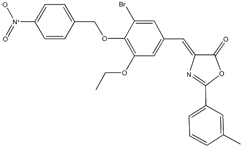 4-[3-bromo-5-ethoxy-4-({4-nitrobenzyl}oxy)benzylidene]-2-(3-methylphenyl)-1,3-oxazol-5(4H)-one|