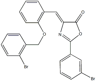 4-{2-[(2-bromobenzyl)oxy]benzylidene}-2-(3-bromophenyl)-1,3-oxazol-5(4H)-one Structure