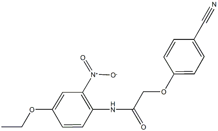 2-(4-cyanophenoxy)-N-{4-ethoxy-2-nitrophenyl}acetamide,445251-01-4,结构式