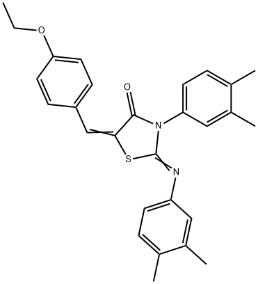 445251-11-6 3-(3,4-dimethylphenyl)-2-[(3,4-dimethylphenyl)imino]-5-(4-ethoxybenzylidene)-1,3-thiazolidin-4-one