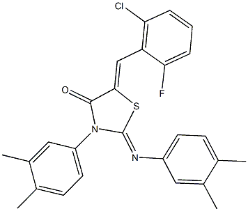 5-(2-chloro-6-fluorobenzylidene)-3-(3,4-dimethylphenyl)-2-[(3,4-dimethylphenyl)imino]-1,3-thiazolidin-4-one|