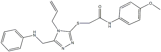 2-{[4-allyl-5-(anilinomethyl)-4H-1,2,4-triazol-3-yl]sulfanyl}-N-(4-methoxyphenyl)acetamide Structure