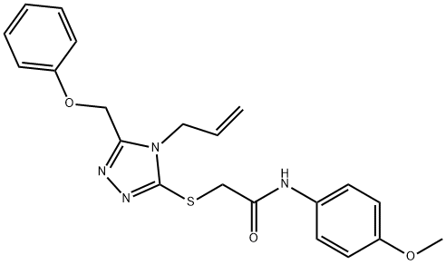2-{[4-allyl-5-(phenoxymethyl)-4H-1,2,4-triazol-3-yl]sulfanyl}-N-(4-methoxyphenyl)acetamide,445251-26-3,结构式