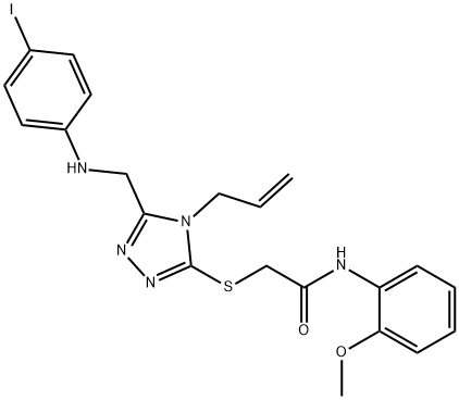 2-({4-allyl-5-[(4-iodoanilino)methyl]-4H-1,2,4-triazol-3-yl}sulfanyl)-N-(2-methoxyphenyl)acetamide Structure
