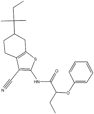 N-(3-cyano-6-tert-pentyl-4,5,6,7-tetrahydro-1-benzothien-2-yl)-2-phenoxybutanamide|