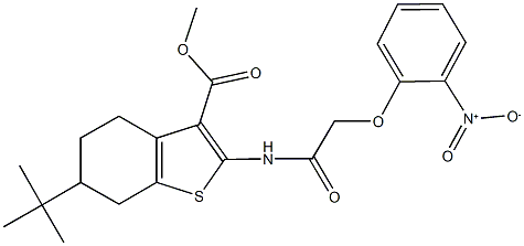 445251-89-8 methyl 6-tert-butyl-2-[({2-nitrophenoxy}acetyl)amino]-4,5,6,7-tetrahydro-1-benzothiophene-3-carboxylate