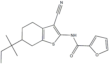 N-(3-cyano-6-tert-pentyl-4,5,6,7-tetrahydro-1-benzothien-2-yl)-2-furamide Structure