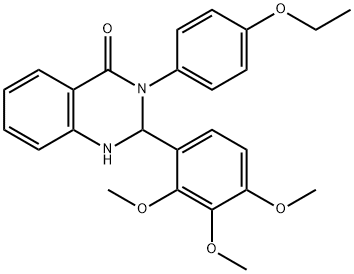 3-(4-ethoxyphenyl)-2-(2,3,4-trimethoxyphenyl)-2,3-dihydro-4(1H)-quinazolinone Struktur