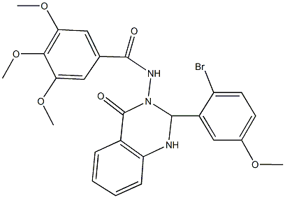 N-(2-(2-bromo-5-methoxyphenyl)-4-oxo-1,4-dihydro-3(2H)-quinazolinyl)-3,4,5-trimethoxybenzamide Structure