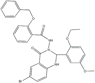 2-(benzyloxy)-N-(6-bromo-2-(2-ethoxy-5-methoxyphenyl)-4-oxo-1,4-dihydro-3(2H)-quinazolinyl)benzamide,445252-73-3,结构式