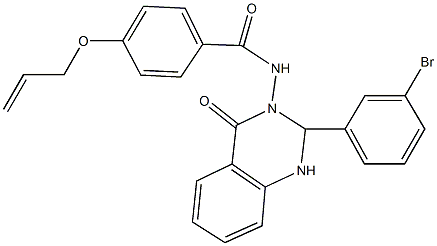 4-(allyloxy)-N-(2-(3-bromophenyl)-4-oxo-1,4-dihydro-3(2H)-quinazolinyl)benzamide Struktur