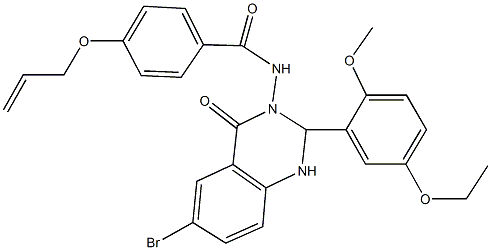 4-(allyloxy)-N-(6-bromo-2-(5-ethoxy-2-methoxyphenyl)-4-oxo-1,4-dihydro-3(2H)-quinazolinyl)benzamide 结构式