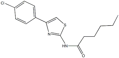 N-[4-(4-chlorophenyl)-1,3-thiazol-2-yl]hexanamide|