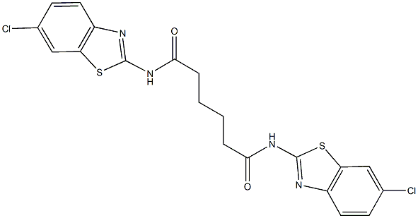 N~1~,N~6~-bis(6-chloro-1,3-benzothiazol-2-yl)hexanediamide Structure