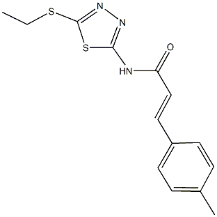 N-[5-(ethylsulfanyl)-1,3,4-thiadiazol-2-yl]-3-(4-methylphenyl)acrylamide 结构式