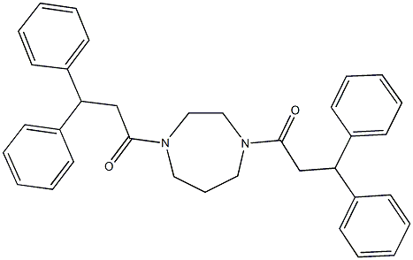 1,4-bis(3,3-diphenylpropanoyl)-1,4-diazepane Structure