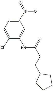 N-{2-chloro-5-nitrophenyl}-3-cyclopentylpropanamide Struktur