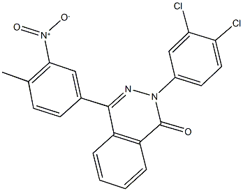 2-(3,4-dichlorophenyl)-4-{3-nitro-4-methylphenyl}-1(2H)-phthalazinone Struktur