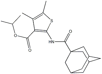 isopropyl 2-[(1-adamantylcarbonyl)amino]-4,5-dimethyl-3-thiophenecarboxylate|