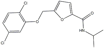 5-[(2,5-dichlorophenoxy)methyl]-N-isopropyl-2-furamide Struktur