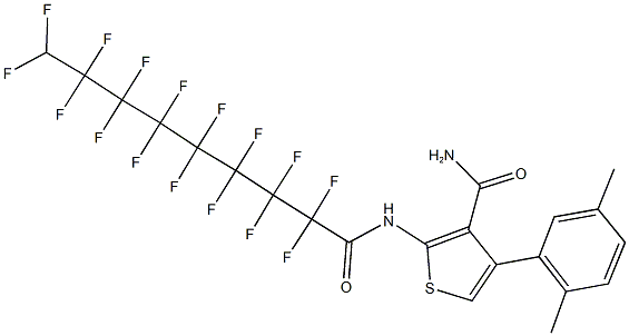 445257-56-7 4-(2,5-dimethylphenyl)-2-[(2,2,3,3,4,4,5,5,6,6,7,7,8,8,9,9-hexadecafluorononanoyl)amino]-3-thiophenecarboxamide