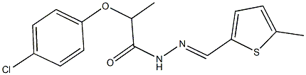 2-(4-chlorophenoxy)-N'-[(5-methyl-2-thienyl)methylene]propanohydrazide,445257-83-0,结构式