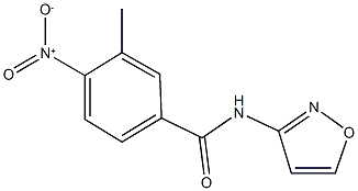 4-nitro-N-(3-isoxazolyl)-3-methylbenzamide 化学構造式