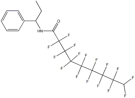 2,2,3,3,4,4,5,5,6,6,7,7,8,8,9,9-hexadecafluoro-N-(1-phenylpropyl)nonanamide,445258-49-1,结构式