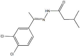 N'-[1-(3,4-dichlorophenyl)ethylidene]-3-methylbutanohydrazide 结构式