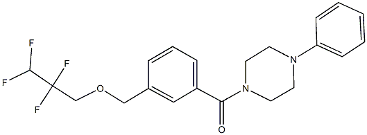 3-[(4-phenyl-1-piperazinyl)carbonyl]benzyl 2,2,3,3-tetrafluoropropyl ether Structure