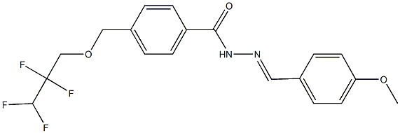 N'-(4-methoxybenzylidene)-4-[(2,2,3,3-tetrafluoropropoxy)methyl]benzohydrazide Struktur