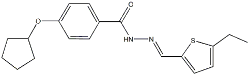 4-(cyclopentyloxy)-N'-[(5-ethyl-2-thienyl)methylene]benzohydrazide Struktur