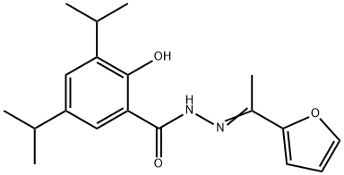 N'-[1-(2-furyl)ethylidene]-2-hydroxy-3,5-diisopropylbenzohydrazide 化学構造式