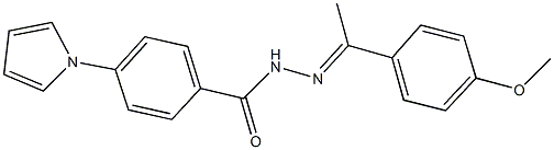 N'-[1-(4-methoxyphenyl)ethylidene]-4-(1H-pyrrol-1-yl)benzohydrazide,445259-08-5,结构式