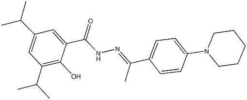 445259-17-6 2-hydroxy-3,5-diisopropyl-N'-{1-[4-(1-piperidinyl)phenyl]ethylidene}benzohydrazide