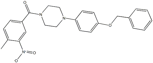 1-[4-(benzyloxy)phenyl]-4-{3-nitro-4-methylbenzoyl}piperazine Structure