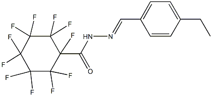 N'-(4-ethylbenzylidene)-1,2,2,3,3,4,4,5,5,6,6-undecafluorocyclohexanecarbohydrazide Structure