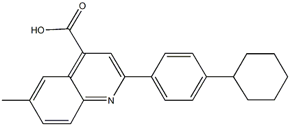 2-(4-cyclohexylphenyl)-6-methyl-4-quinolinecarboxylic acid 结构式