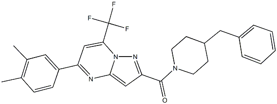 2-[(4-benzyl-1-piperidinyl)carbonyl]-5-(3,4-dimethylphenyl)-7-(trifluoromethyl)pyrazolo[1,5-a]pyrimidine|