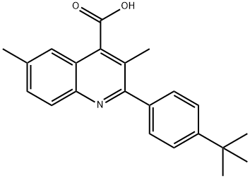 2-(4-tert-butylphenyl)-3,6-dimethyl-4-quinolinecarboxylic acid Struktur