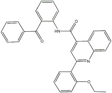 N-(2-benzoylphenyl)-2-(2-ethoxyphenyl)-4-quinolinecarboxamide 化学構造式